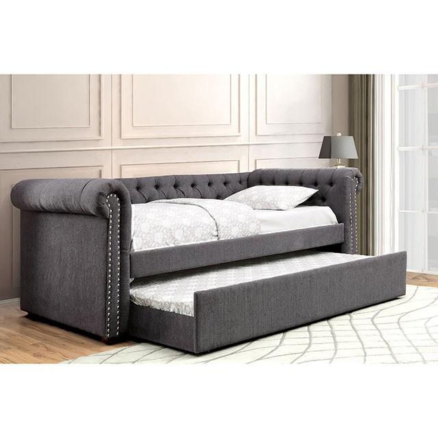 LEANNA Gray Full Daybed w/ Trundle, Gray - Casa Morelos / Coahuila Furniture (Oklahoma City, OK)