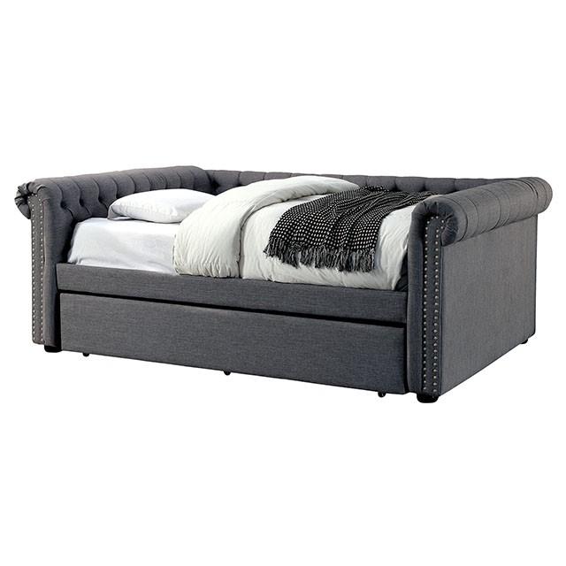 LEANNA Gray Full Daybed w/ Trundle, Gray - Casa Morelos / Coahuila Furniture (Oklahoma City, OK)