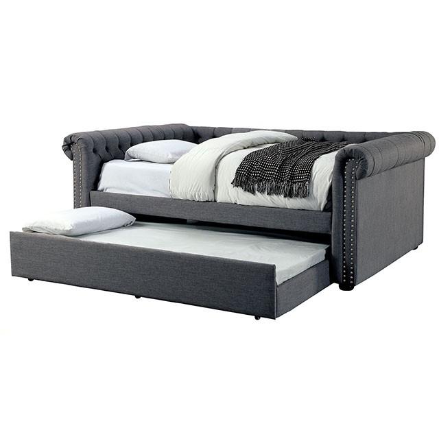 LEANNA Gray Full Daybed w/ Trundle, Gray - Casa Morelos / Coahuila Furniture (Oklahoma City, OK)