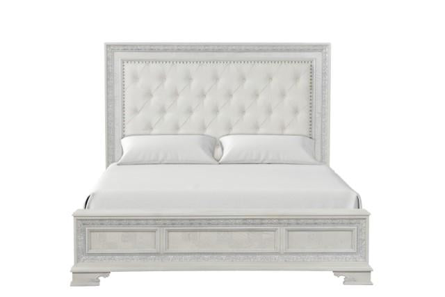 Stella Mia E.King & Queen Bed White & White - Casa Morelos / Coahuila Furniture (Oklahoma City, OK)