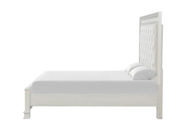 Stella Mia E.King & Queen Bed White & White - Casa Morelos / Coahuila Furniture (Oklahoma City, OK)
