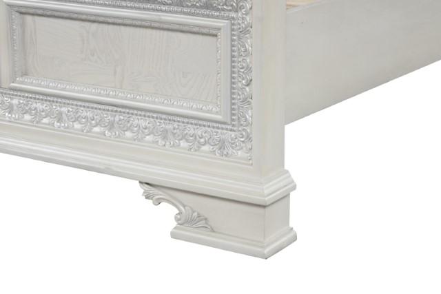 Stella Mia E.King & Queen Bed White & White - Casa Morelos / Coahuila Furniture (Oklahoma City, OK)