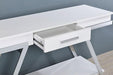 TITUS Sofa Table, White/Chrome - Casa Morelos / Coahuila Furniture (Oklahoma City, OK)