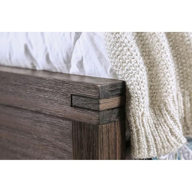 Rexburg Wire-Brushed Rustic Brown E.King & Full Bed - Casa Morelos / Coahuila Furniture (Oklahoma City, OK)