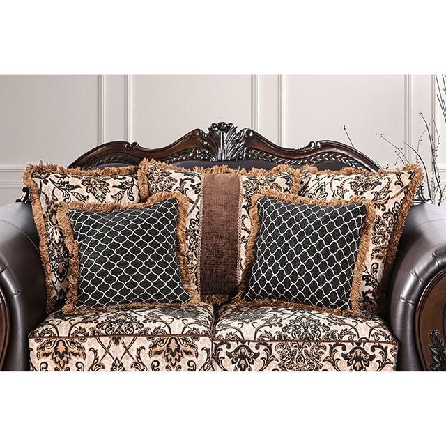 JAMAEL Brown/Espresso Sofa - Casa Morelos / Coahuila Furniture (Oklahoma City, OK)