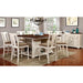 SABRINA Off White/Cherry Ctr.Ht. Chair, Cherry & White (2/CTN) - Casa Morelos / Coahuila Furniture (Oklahoma City, OK)