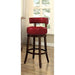 SHIRLEY Dark Oak/Red 29" Bar Stool - Casa Morelos / Coahuila Furniture (Oklahoma City, OK)