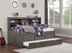 TIBALT Twin DayBed w/ Trundle, Dark Gray - Casa Morelos / Coahuila Furniture (Oklahoma City, OK)