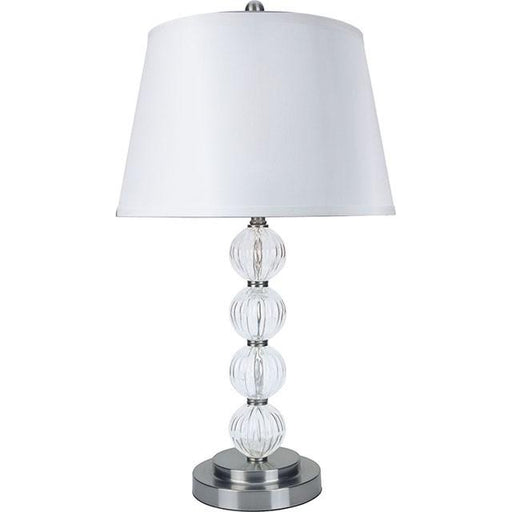 Oona Silver/Clear 30"H Table Lamp (2/CTN) - Casa Morelos / Coahuila Furniture (Oklahoma City, OK)