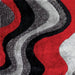 Vancouver Black/Gray/Red 5' X 7' Area Rug - Casa Morelos / Coahuila Furniture (Oklahoma City, OK)