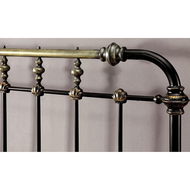 RIANA Antique Black Metal E.King, Full, Queen, & Twin Bed - Casa Morelos / Coahuila Furniture (Oklahoma City, OK)