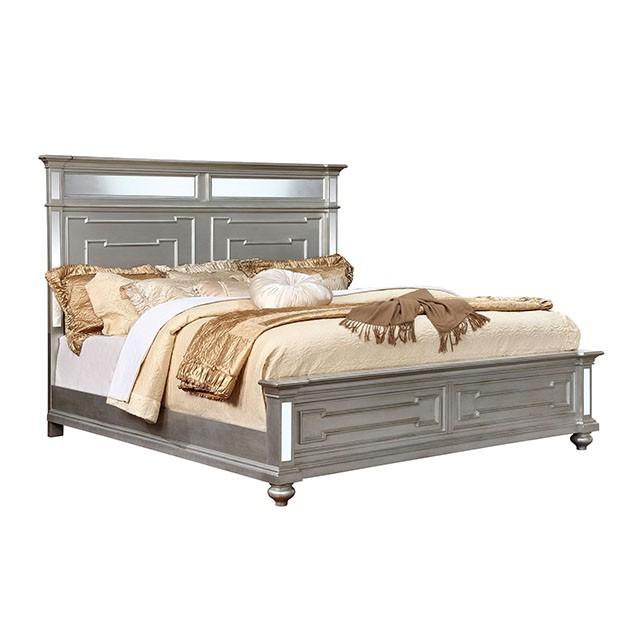 Salamanca Silver Cal.King & Queen Bed - Casa Morelos / Coahuila Furniture (Oklahoma City, OK)
