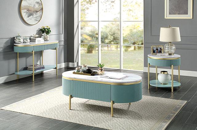 KOBLENZ Sofa Table, Light Teal - Casa Morelos / Coahuila Furniture (Oklahoma City, OK)