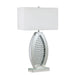 MYDA Table Lamp, Silver/White - Casa Morelos / Coahuila Furniture (Oklahoma City, OK)