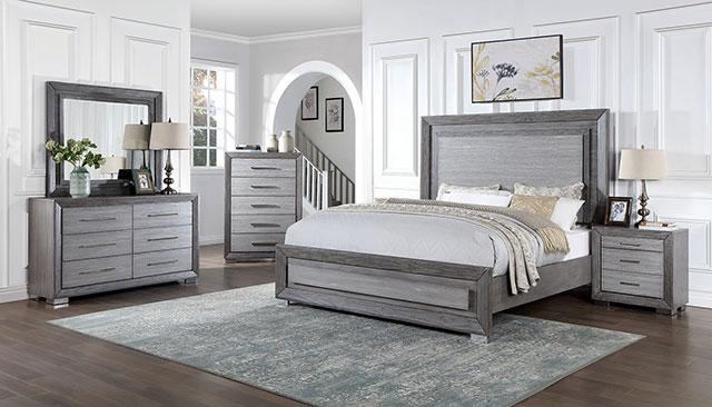 RAIDEN Cal.King, E.King, & Queen Bed, Gray - Casa Morelos / Coahuila Furniture (Oklahoma City, OK)