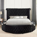SANSOM E.King & Queen Bed, Black, Blue, & Grey - Casa Morelos / Coahuila Furniture (Oklahoma City, OK)