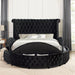 SANSOM E.King & Queen Bed, Black, Blue, & Grey - Casa Morelos / Coahuila Furniture (Oklahoma City, OK)