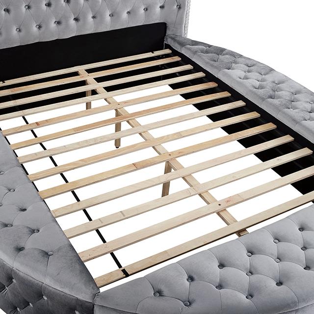 SANSOM E.King & Queen Bed, Black, Blue, & Grey - Casa Morelos / Coahuila Furniture (Oklahoma City, OK)