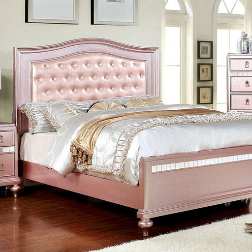 Ariston Rose Gold Full, Twin & Queen Bed - Casa Morelos / Coahuila Furniture (Oklahoma City, OK)