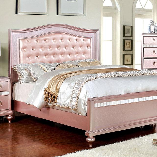 Ariston Rose Gold Full, Twin & Queen Bed - Casa Morelos / Coahuila Furniture (Oklahoma City, OK)