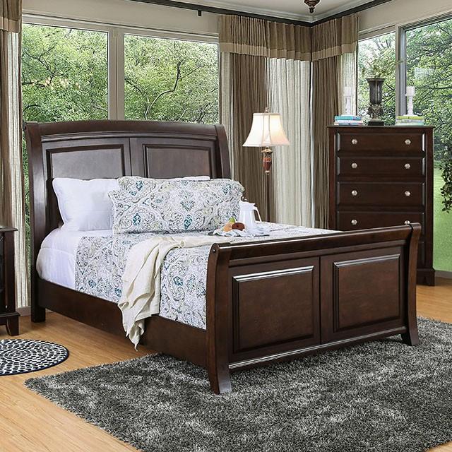 Litchville Brown Cherry Cal.King, E.King, & Queen Bed - Casa Morelos / Coahuila Furniture (Oklahoma City, OK)