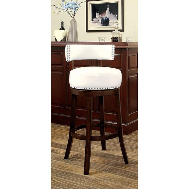 SHIRLEY Dark Oak/White 29" Bar Stool - Casa Morelos / Coahuila Furniture (Oklahoma City, OK)
