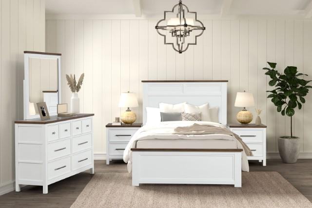 Pinetop Twin & Full Bed White & Blue - Casa Morelos / Coahuila Furniture (Oklahoma City, OK)
