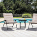 Bastia 3 Pc. Conversation Set Teal & Beige - Casa Morelos / Coahuila Furniture (Oklahoma City, OK)