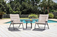 Bastia 3 Pc. Conversation Set Teal & Beige - Casa Morelos / Coahuila Furniture (Oklahoma City, OK)