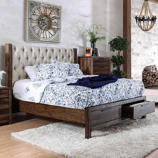 Hutchinson Bed With Storage & Without Storage - Casa Morelos / Coahuila Furniture (Oklahoma City, OK)