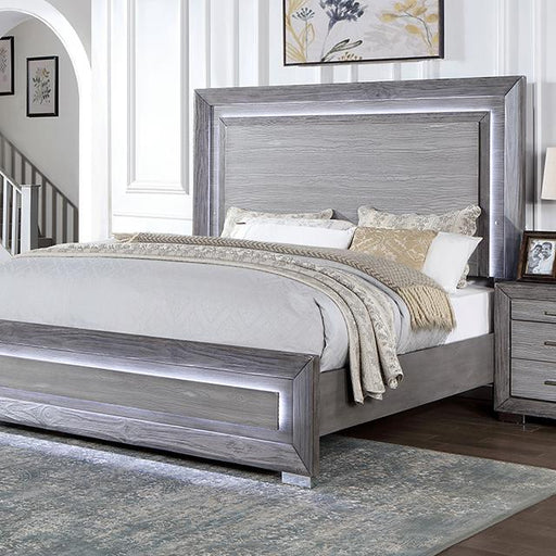RAIDEN Cal.King, E.King, & Queen Bed, Gray - Casa Morelos / Coahuila Furniture (Oklahoma City, OK)