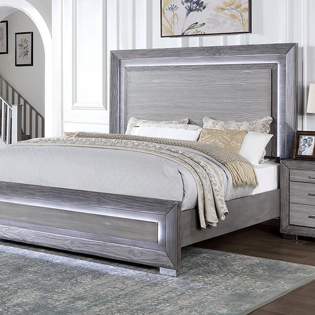 RAIDEN Cal.King, E.King, & Queen Bed, Gray - Casa Morelos / Coahuila Furniture (Oklahoma City, OK)