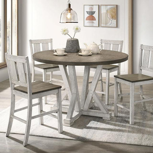 DAKOTA Counter Ht. Table, A. White/Ash Brown - Casa Morelos / Coahuila Furniture (Oklahoma City, OK)