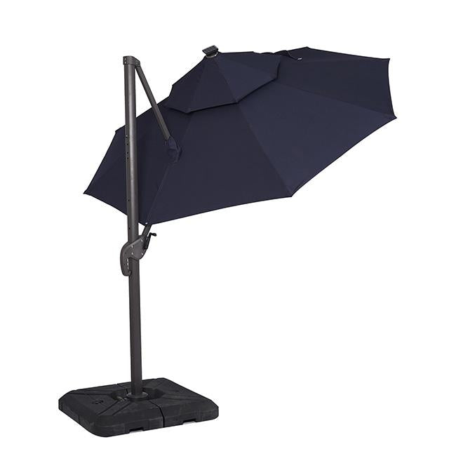 Nuti 10 Ft Round Umbrella w/ LED Light + 37" Large Base - Casa Morelos / Coahuila Furniture (Oklahoma City, OK)