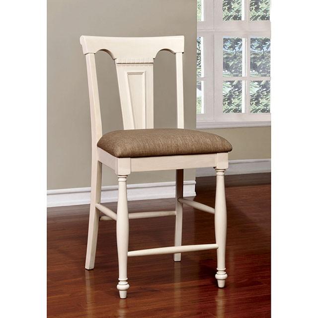 SABRINA Off White/Cherry Ctr.Ht. Chair, Cherry & White (2/CTN) - Casa Morelos / Coahuila Furniture (Oklahoma City, OK)