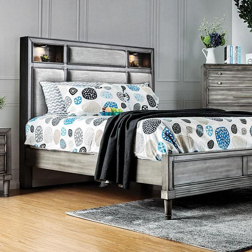 DAPHNE Gray Cal.King, E.King & Queen Bed - Casa Morelos / Coahuila Furniture (Oklahoma City, OK)