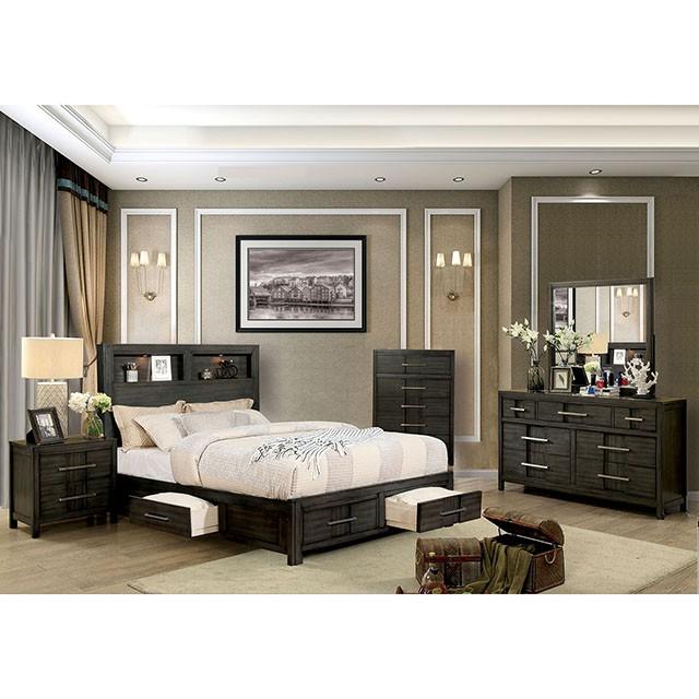 KARLA Cal.King, E.King & Queen Bed, Gray & White - Casa Morelos / Coahuila Furniture (Oklahoma City, OK)