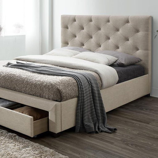 SYBELLA Cal.King, E.King, Queen, Full, & Twin Bed, Beige - Casa Morelos / Coahuila Furniture (Oklahoma City, OK)