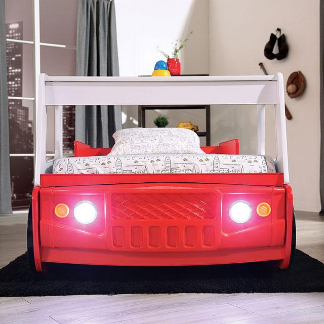 FIERSTALL Twin Bed, Red - Casa Morelos / Coahuila Furniture (Oklahoma City, OK)