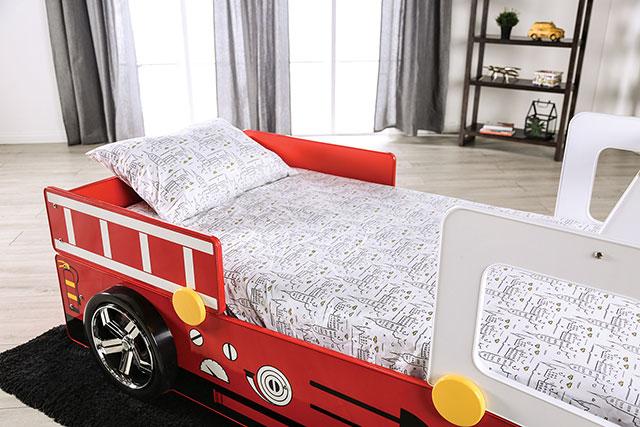 FIERSTALL Twin Bed, Red - Casa Morelos / Coahuila Furniture (Oklahoma City, OK)