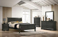 Louis Philippe E.King Bed Black, Cherry, & Gray - Casa Morelos / Coahuila Furniture (Oklahoma City, OK)