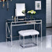 LISMORE Chrome Vanity w/ Stool - Casa Morelos / Coahuila Furniture (Oklahoma City, OK)