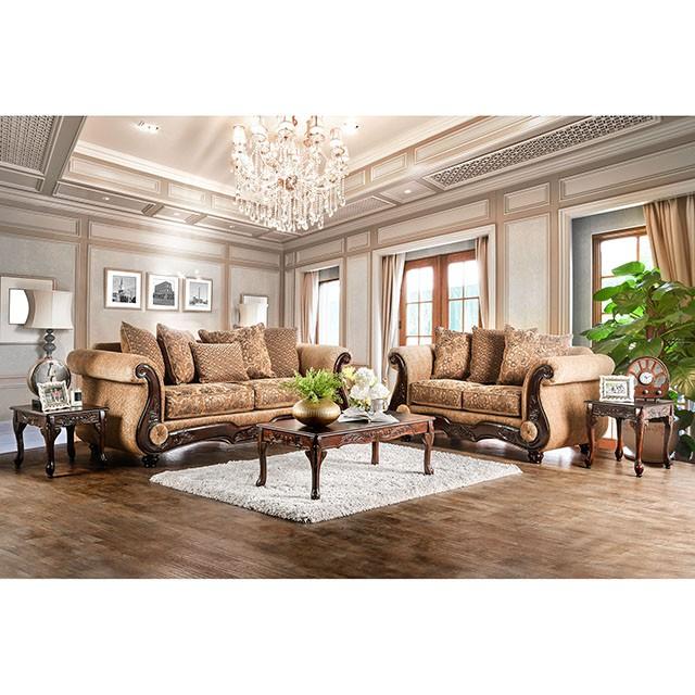 NICANOR Tan/Gold Sofa - Casa Morelos / Coahuila Furniture (Oklahoma City, OK)
