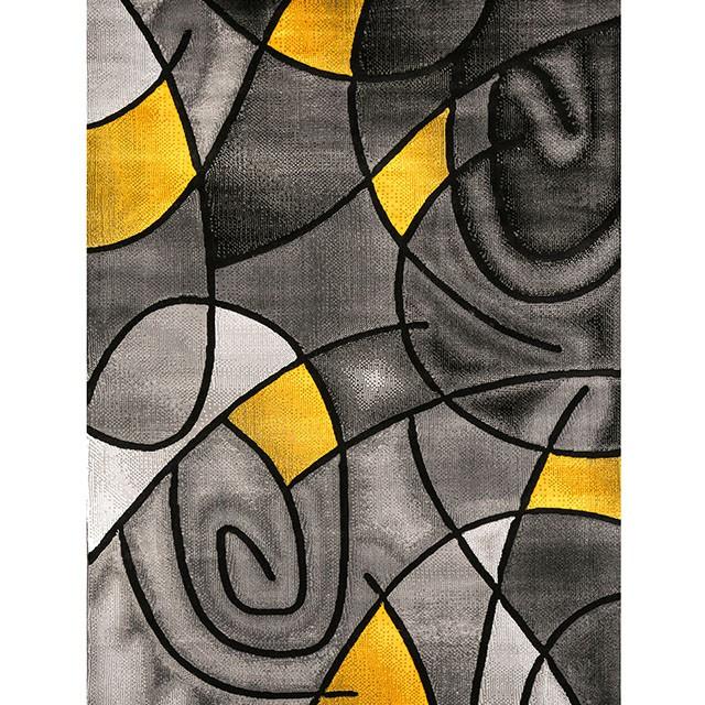Sivas Charcoal Yellow 8' X 10' Area Rug - Casa Morelos / Coahuila Furniture (Oklahoma City, OK)