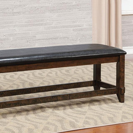 MEAGAN I Brown Cherry/Espresso Bench - Casa Morelos / Coahuila Furniture (Oklahoma City, OK)