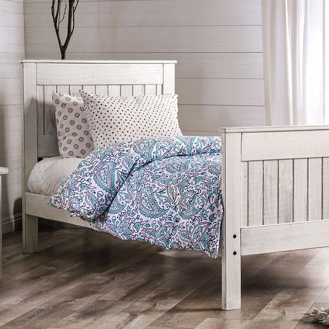 Rockwall Full, Queen, & Twin Bed White, Gray, & White - Casa Morelos / Coahuila Furniture (Oklahoma City, OK)