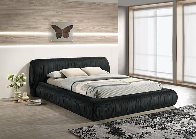 Palmdale Bed Black & Ivory - Casa Morelos / Coahuila Furniture (Oklahoma City, OK)