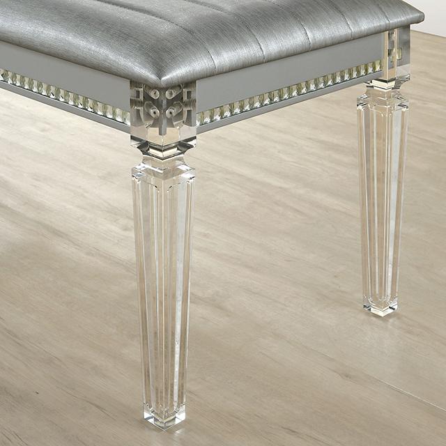 MADDIE Bench, Silver - Casa Morelos / Coahuila Furniture (Oklahoma City, OK)