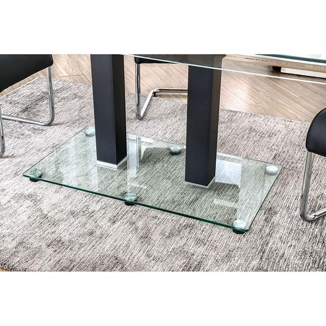 Richfield Black/Chrome Dining Table - Casa Morelos / Coahuila Furniture (Oklahoma City, OK)