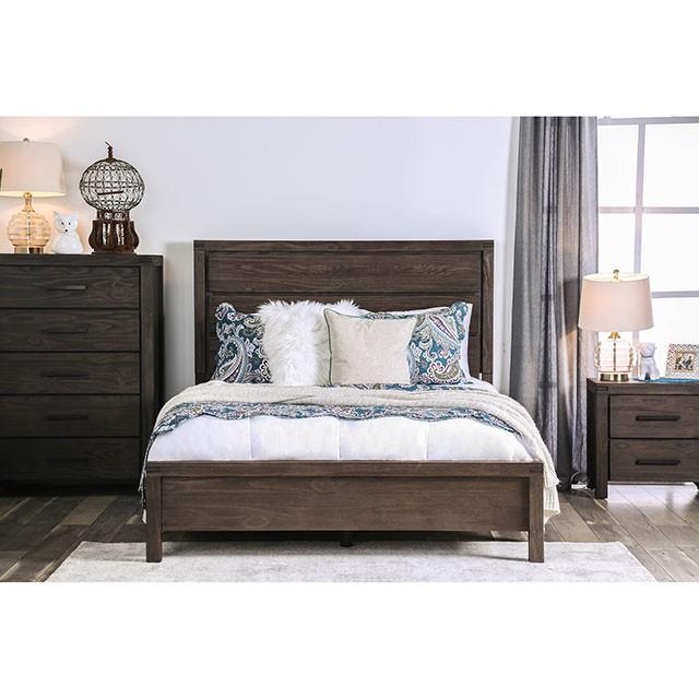Rexburg Wire-Brushed Rustic Brown Full Bed - Casa Morelos / Coahuila Furniture (Oklahoma City, OK)